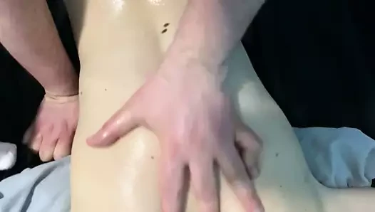 Part#2 She gets a great sensual massage including a superb finale with h...