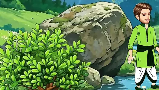 Neelam bhabhi jungle me fake cock chut me dal rahi thi, Raju comes and fucks Neelam ki bade lund se chudai karta hai.