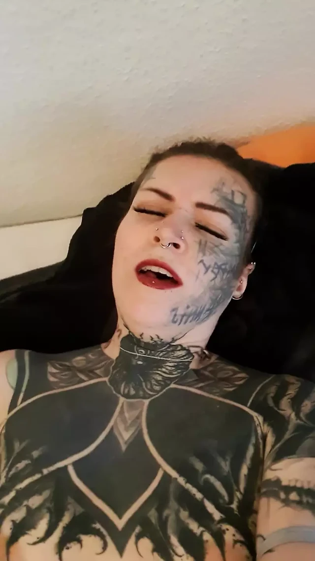 Face of Orgasm with Lipstick on