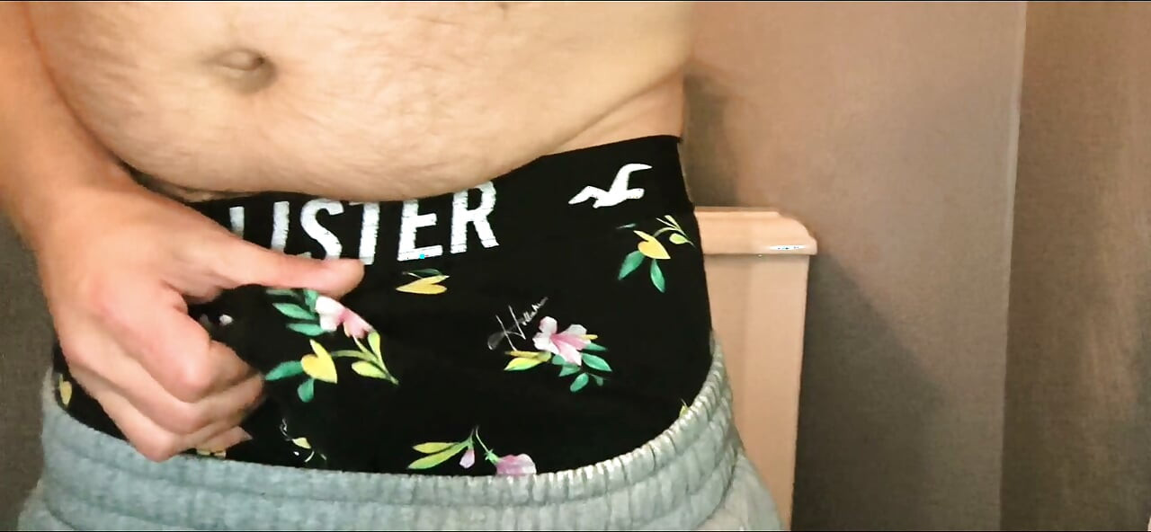 Hot guy stripping with dick and feet tease