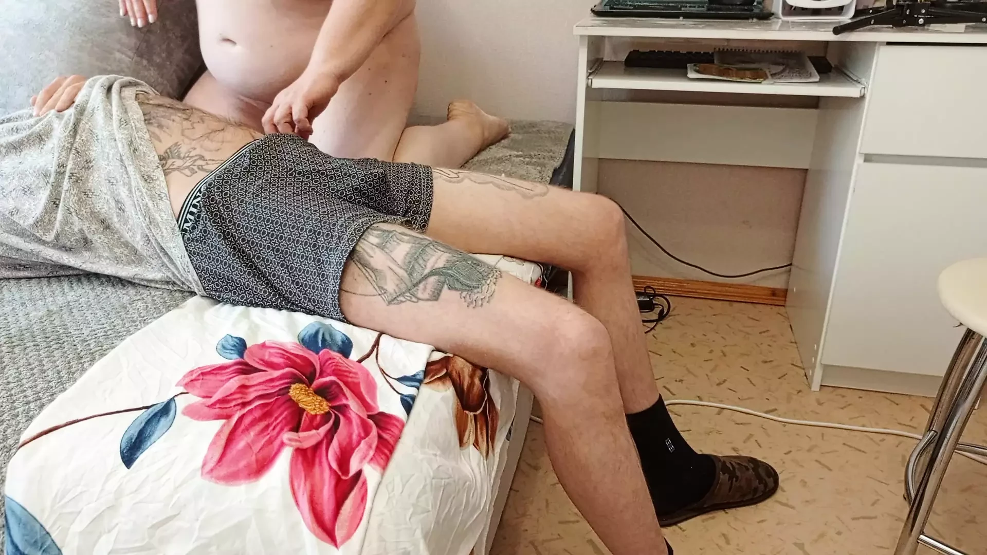 from stepmom blowjob and dick masturbation to cumshot