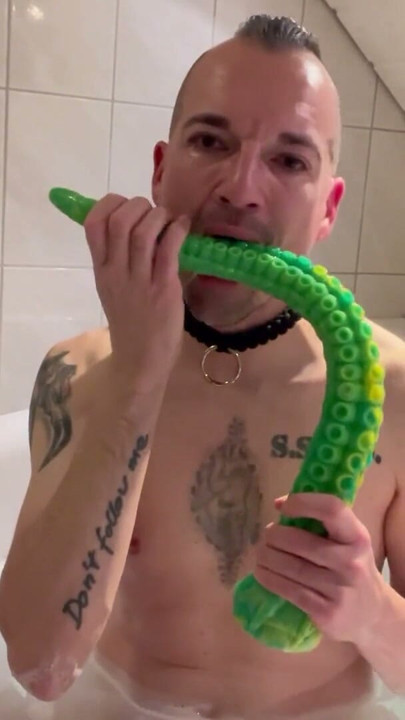 Stupid faggot slut gagging | Clip 2