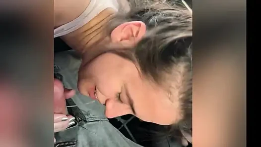 Abbie Maley’s Car Ride Turns Into a Parking Lot Blowjob
