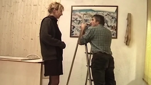 Mature Blonde MILF Fingered and Fucked Hard in Stockings