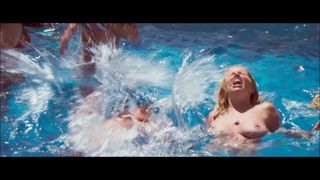 Suzanne Somers сцена с топлесом у бассейна в Magnum