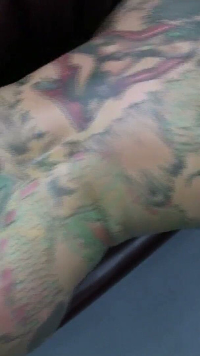 I bet you never see a slut with a spider web asshole tattoo | Clip 3