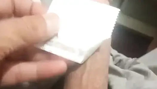 Playing with my dick.