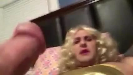 Cross Dresser masturbates