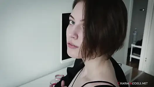 Long Legs Teenmodel Lola in Sexy Lingerie Video