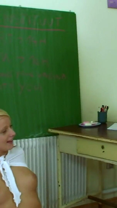Naughty schoolgirls, horny teachers 6 : First threesome | Clip 2