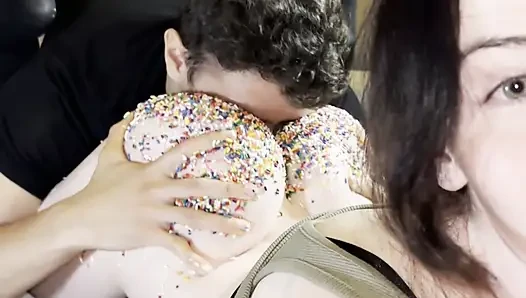 I prepared a cake with my own ass! Are you a fan of sweet ass white girl?