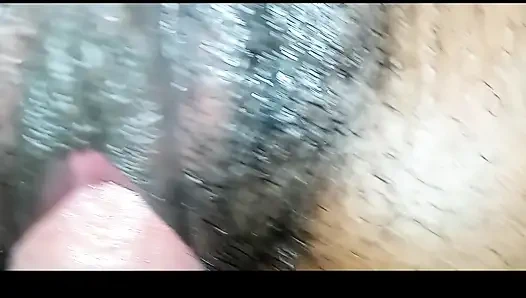 Dünner ebenholz-teen, pOV, geht rein