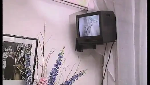 Seductive Babe in Lace Stockings Sucking Cock Hungrily