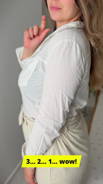 MILF in an elegant outfit shows off her cleavage