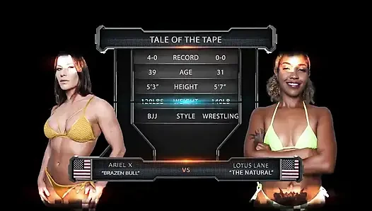Ariel X Vs Lotus Lain Female Wrestling