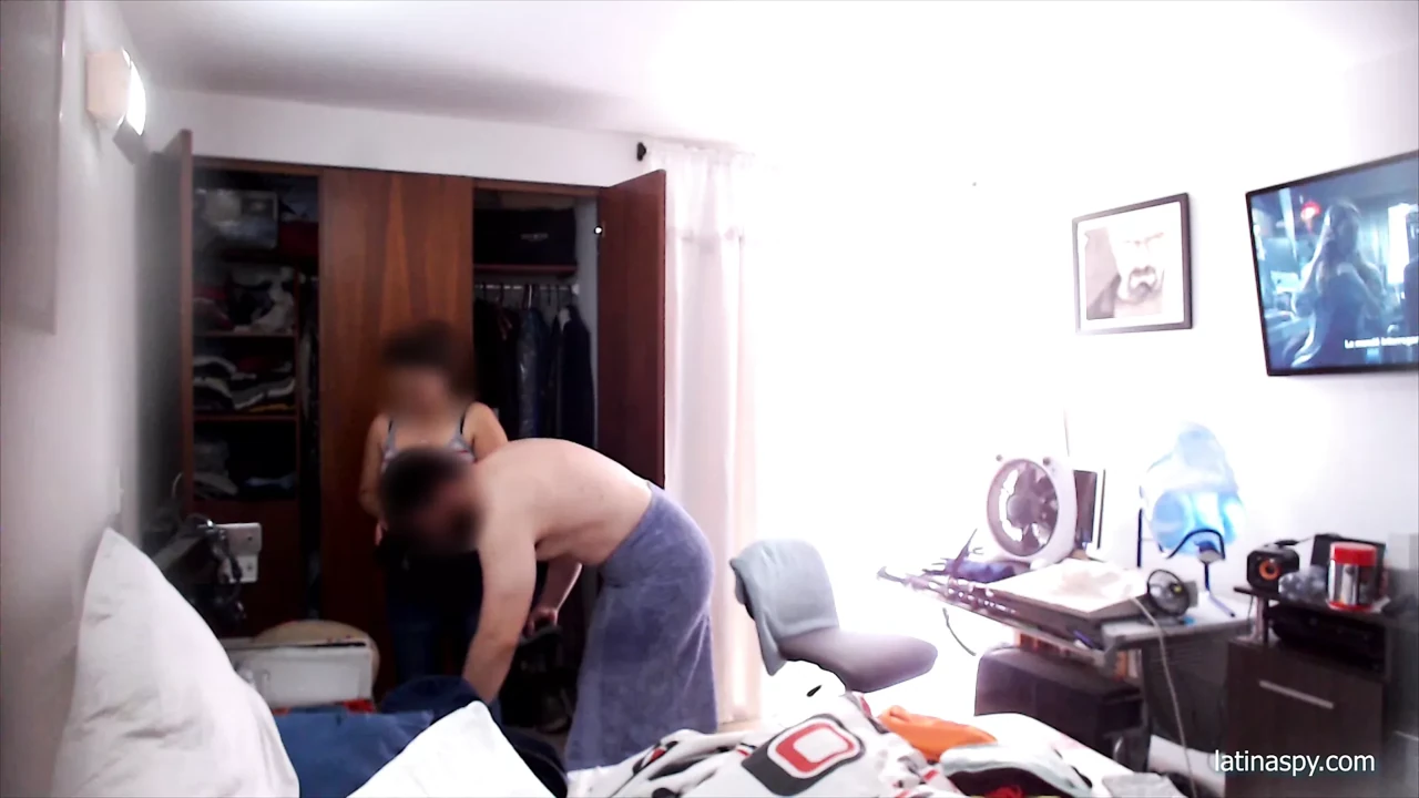groping big breasted maid while she works