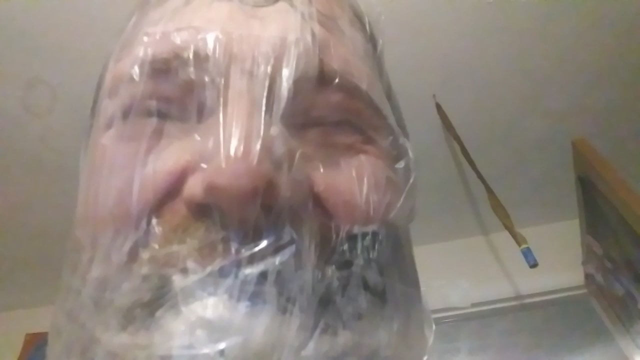 Multiple Gags. Suffocating with Plastic