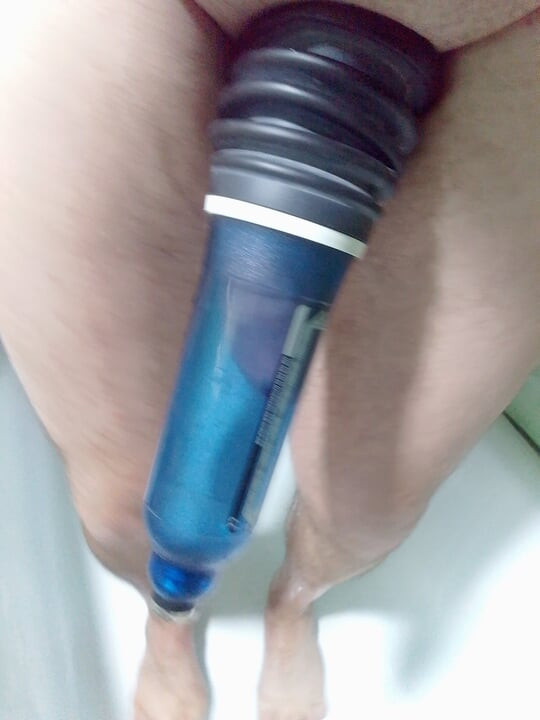 Pump my dick. Water pumping dick. Huge dick
