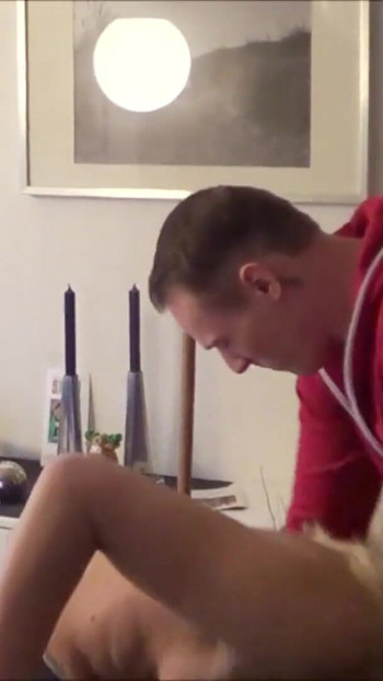 Memorable moment from "German Step Mom tricked Stepson to Fuck when Husband was at work"