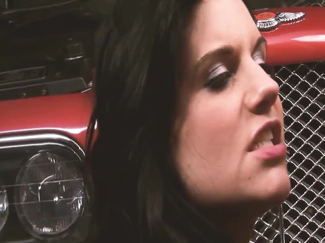 Dressed Babes Scene-3_milf Couple in Lingerie Having a Threesome in the Mechanic's Workshop