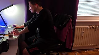 Morning Orgasm before going to Work to Make my Day Better - Big Cumshot on the floor
