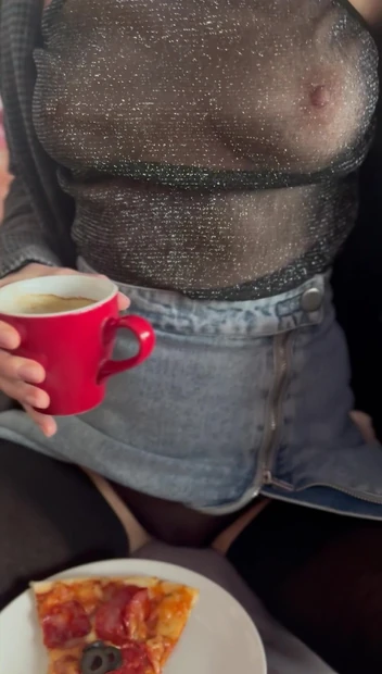 Milf with coffee