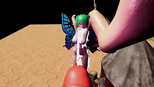 Фея и гигант делают битву нетрадиционно