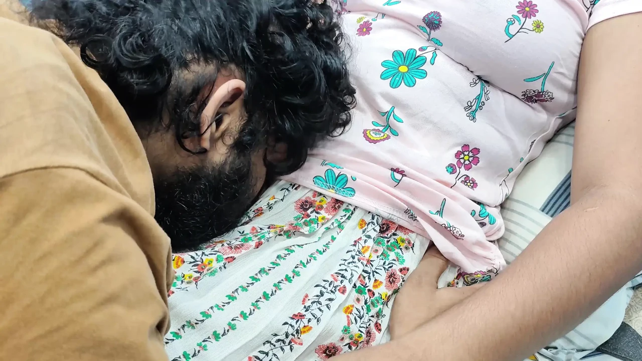 Boobs press with pussy lick romance in skirt