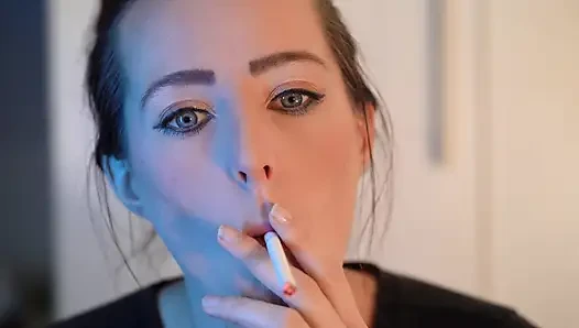 Sensual Close up Smoking with Petite Girl
