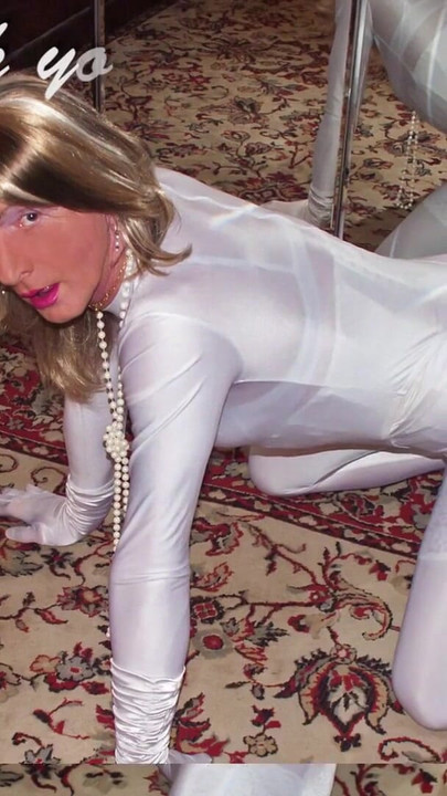 Epic moment from "Garter Belt & Nylon Stockings Under Sheer White Pants"