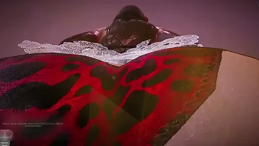 C038 Bir adam oyuncakla kısıtlanıyor ve bir kadının büyük götü tarafından yüzüne oturuyor