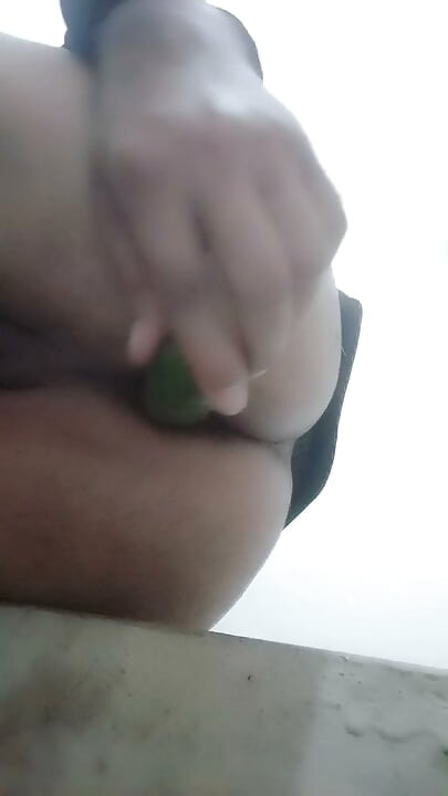 Desi Hotest Teen Boy in the World Inserting a Big Cucumber in His Beautiful Big Ass and Prostate Orgasm
