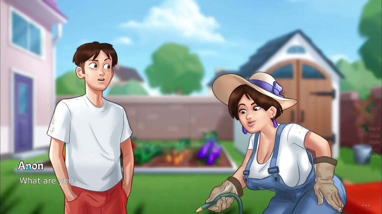 Monster cock Anon and big boobs Diane gets each other wet outdoor - summertime saga gameplay