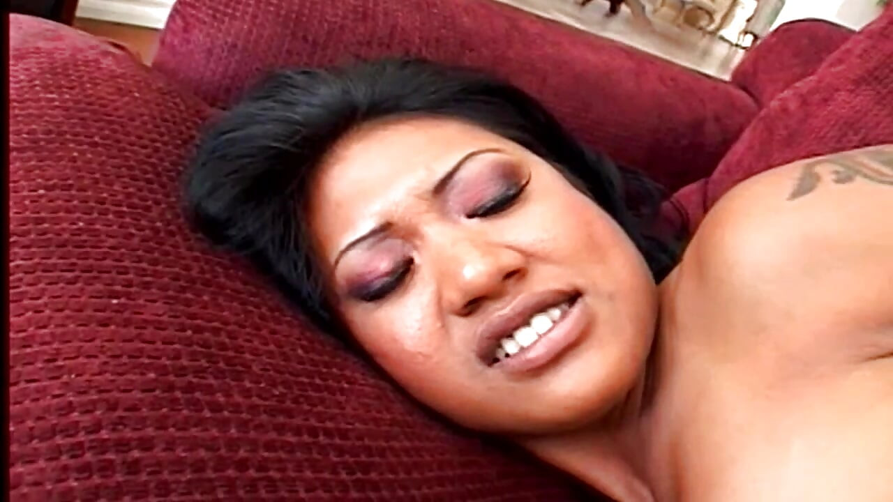Latina Girl Eats a Big Black Cock Too Huge for Her Mouth