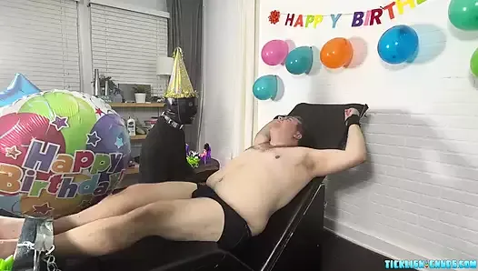 Chubby Matt Receives Feet Tickling As His Birthday Gift
