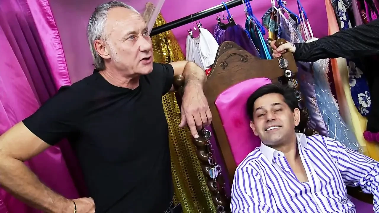 Old man fucks two busty MILF