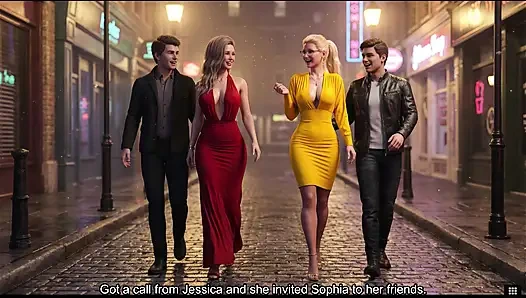 Bir evli kadın ve üvey anne Sophia ile vahşi bir gecede gerçek sikişiyor