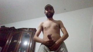 Solo 22 Years Old Man Masturbating his Penis Hard