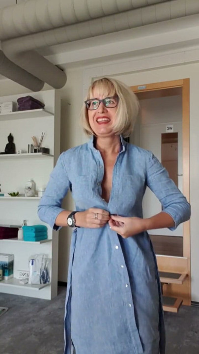 Task: whisk in pussy at work | Clip 1
