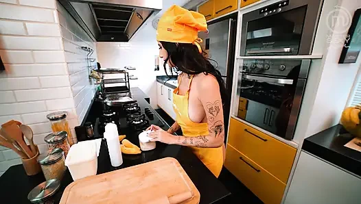 Hot lesbian Latinas cooking - Part 2 - SFW