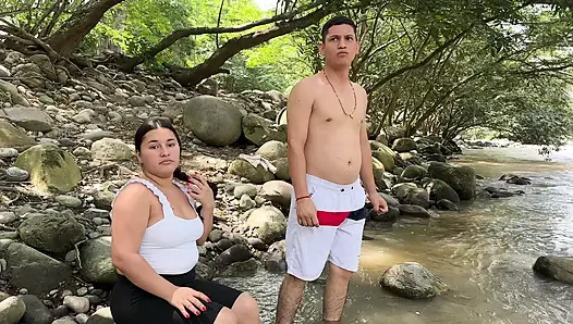 Mysterious magic goblin makes me fuck my big ass stepsister in exchange for letting us out of her magical river