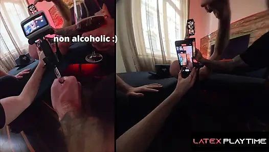 PLAYTIME В ЛАТЕКСЕ - крошку-готессу SABIEN DEMONIA с огромными сисечками трахнули с двойным проникновением и трахнули до оргазма