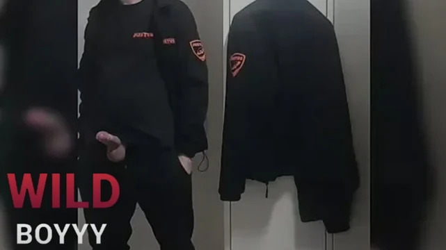 Security Guard , cum at work locker room