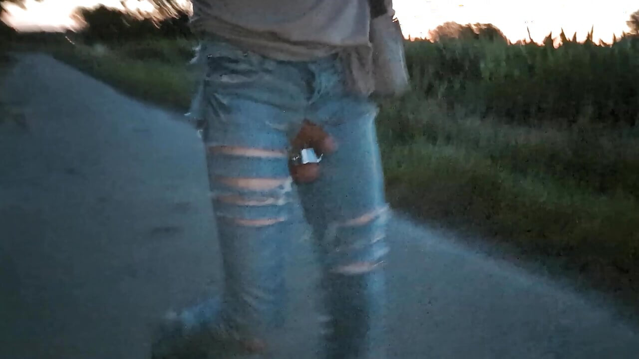 Walking Through the City in Bottomless Jeans