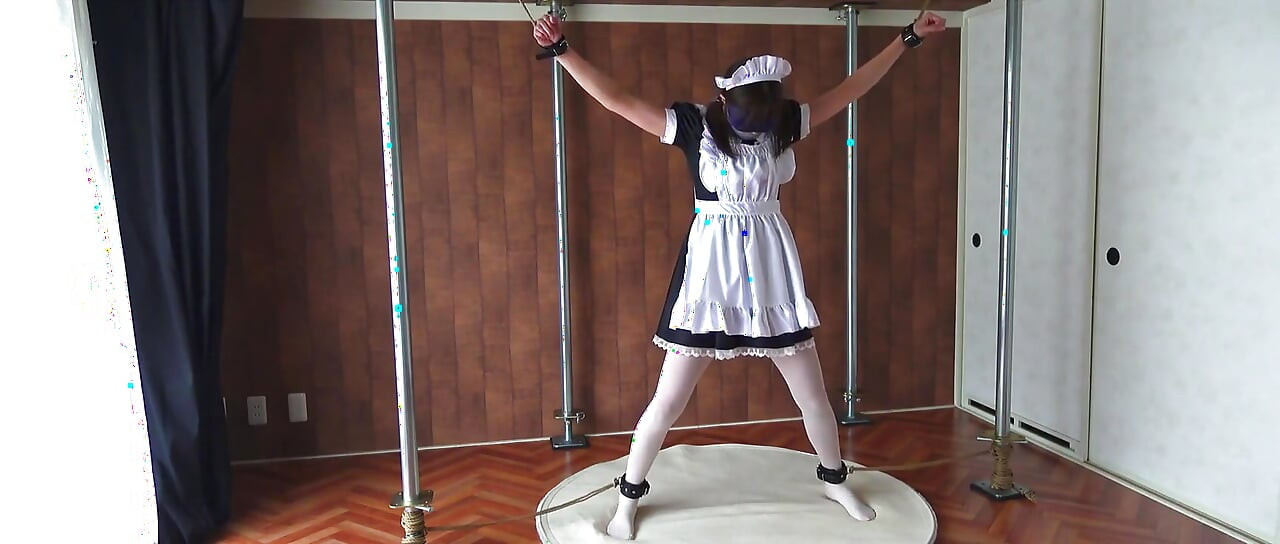 A Restrained Maid Writhing in Pleasure From a Remote-controlled Vibrator