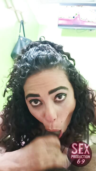 My friend gives me a blowjob and swallows all my milk