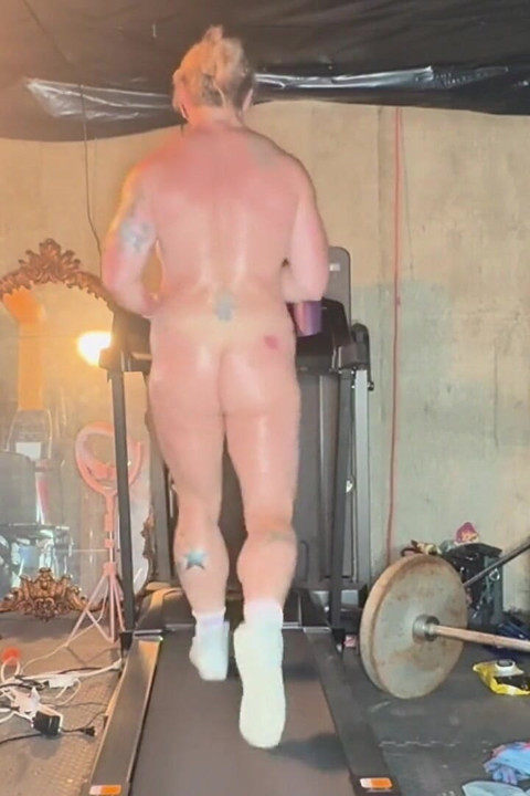 Naked Treadmill Workout