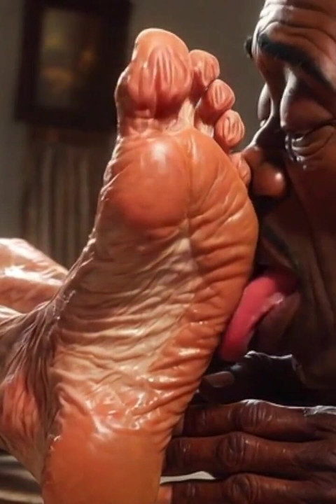 Very Old Granny Feet Oiled & Licked - Intense Sole Worship