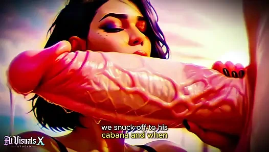 (4k) porno animasi ai 3d - baddie latina memuja kontol putih besar (asmr antar ras) - ai visuals x