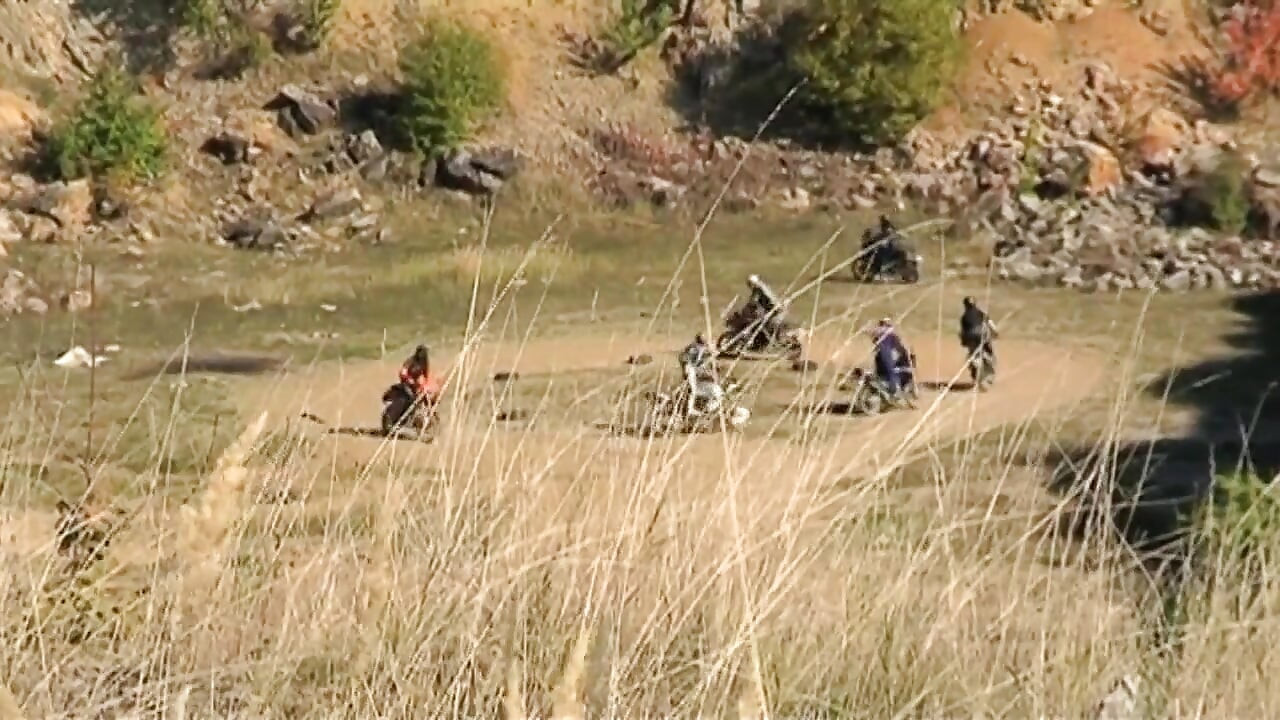 Innocent sweet teen slammed by an old hunter in the countryside